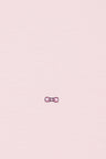 T-shirt rose uni en lyocell et coton coupe droite