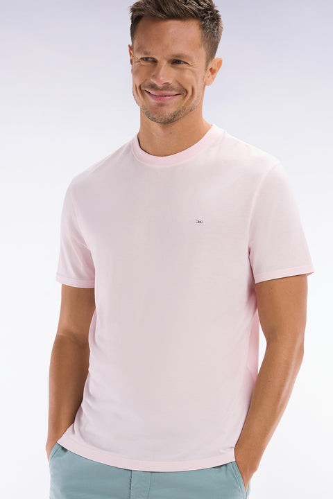 Straight-fit light pink short-sleeved T-shirt - Image 3