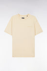 T-shirt en jersey de coton ocre surteint coupe décontractée