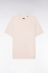 T-shirt en coton rose pâle surteint coupe décontractée