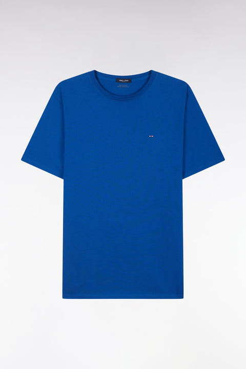 T-shirt en coton Pima marine coupe droite - Image 2