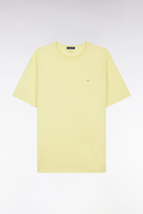 T-shirt en coton Pima jaune coupe droite - Image 2
