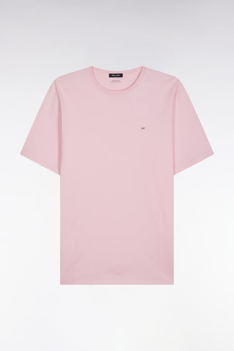 T-shirt en coton Pima rose coupe droite - Image 2