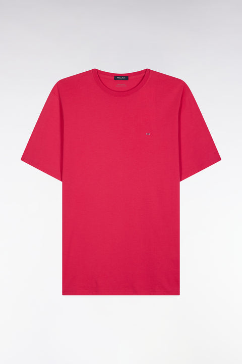 T-shirt en coton Pima fuchsia coupe droite - Image 2