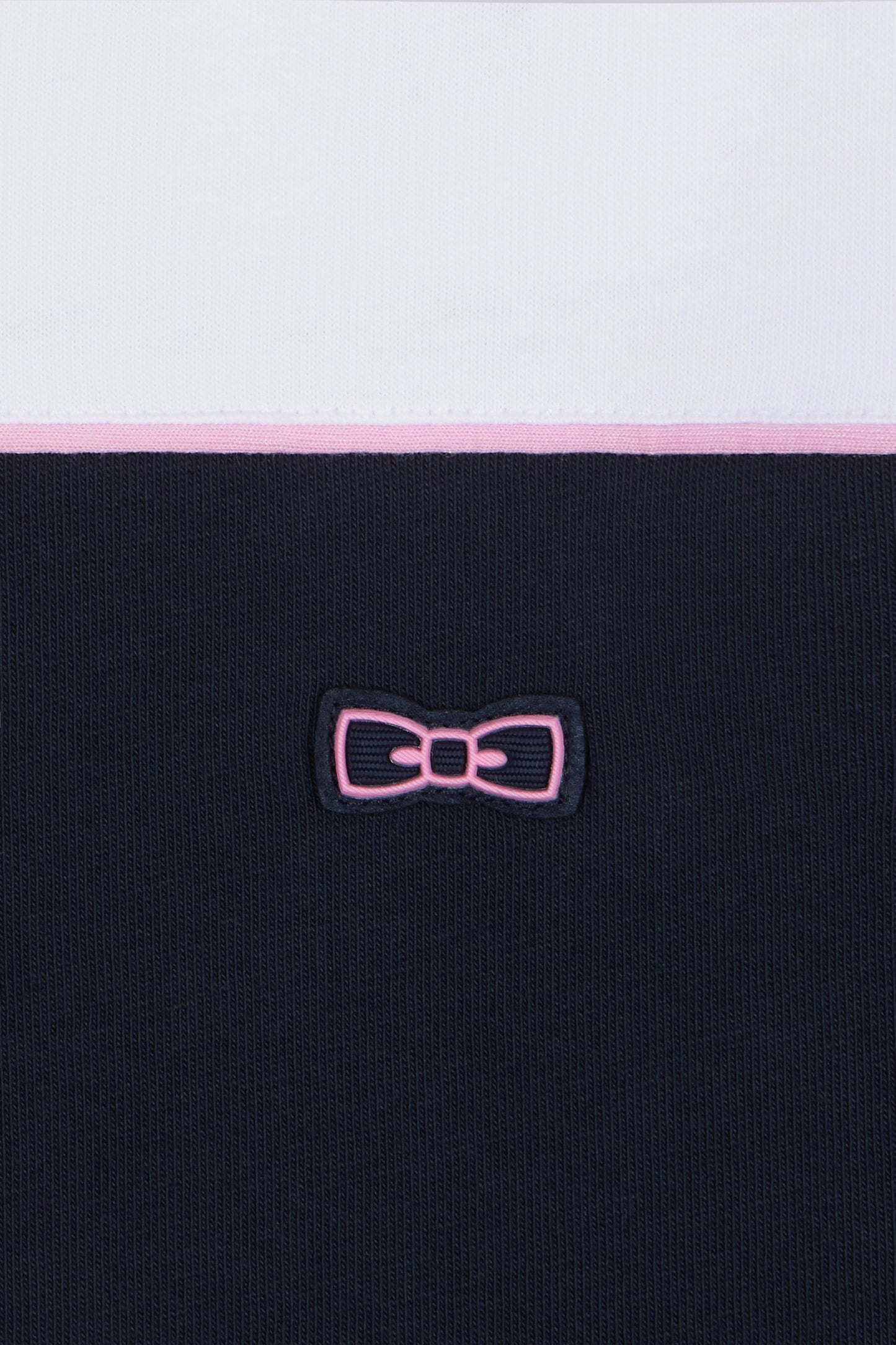 Straight-fit two-tone navy cotton jersey T-shirt