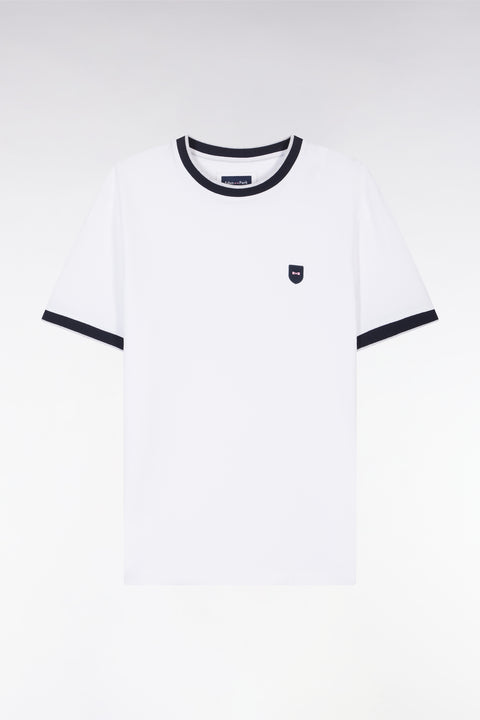 T-shirt en coton stretch blanc coupe ajustée - Image 2