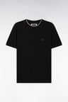 T-shirt en coton stretch noir coupe ajustée