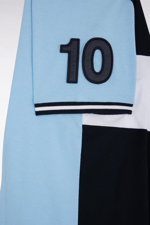 T-shirt en coton marine et ciel coupe décontractée - Image 2