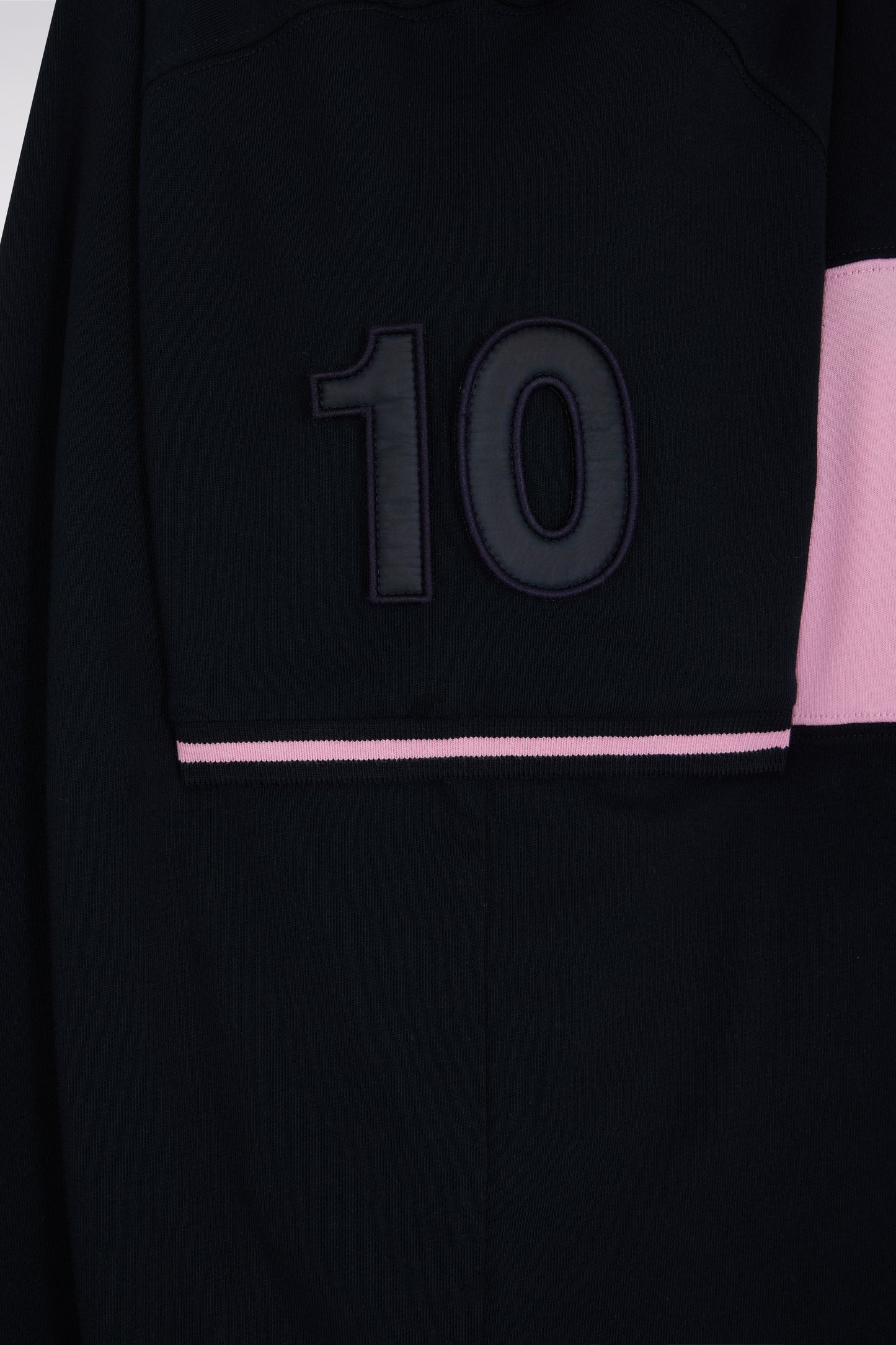 Relaxed-fit navy and pink cotton T-shirt