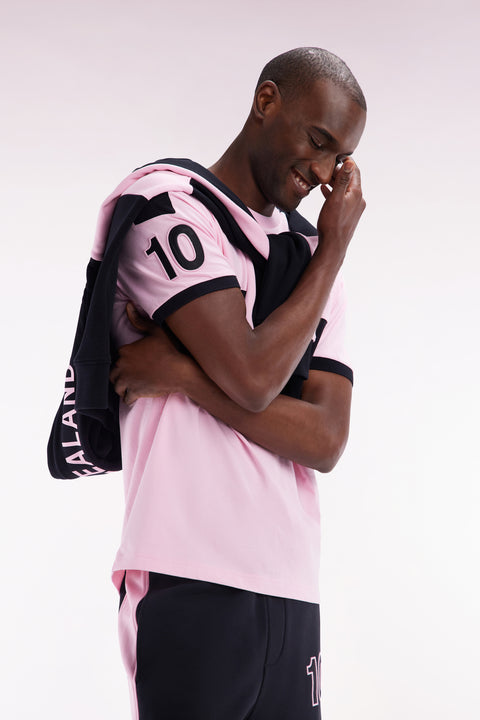 T-shirt Nouvelle Zélande en coton rose coupe décontractée - Image 3