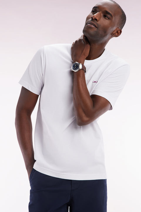 T-shirt en coton blanc sérigraphié coupe droite - Image 3