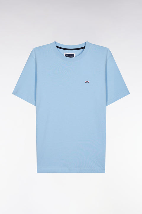 T-shirt en coton ciel broderie dos cerclée coupe droite - Image 2