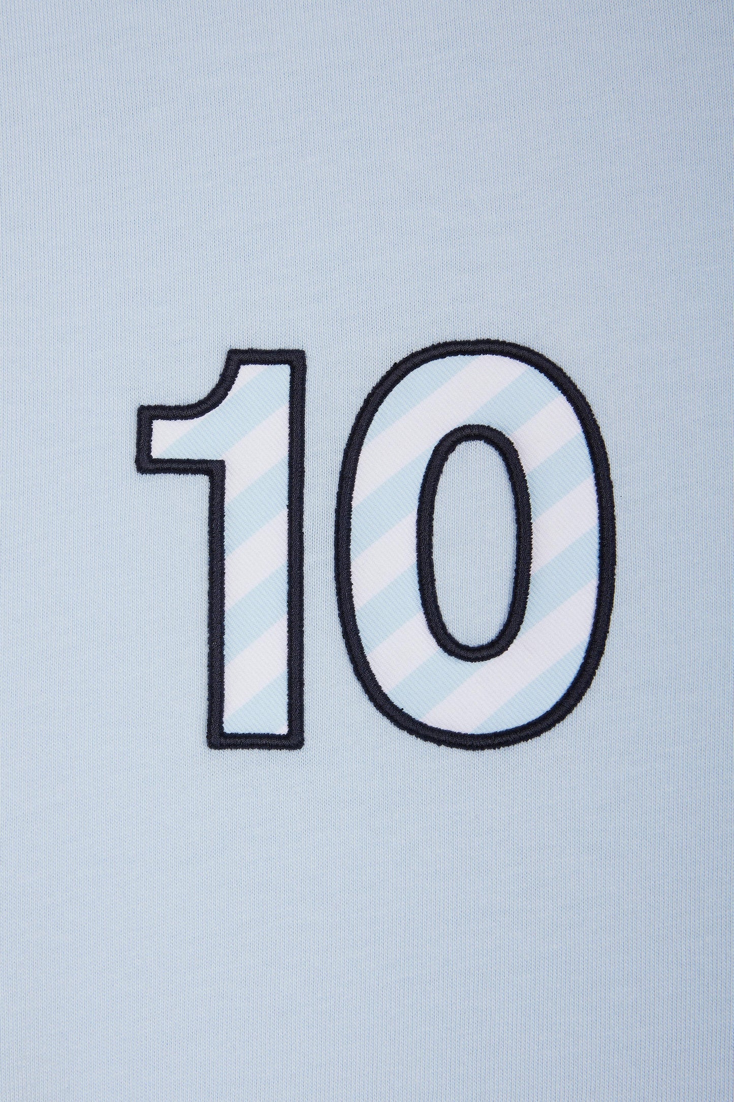 T-shirt in sky cotton, embroidery 10, relaxed fit