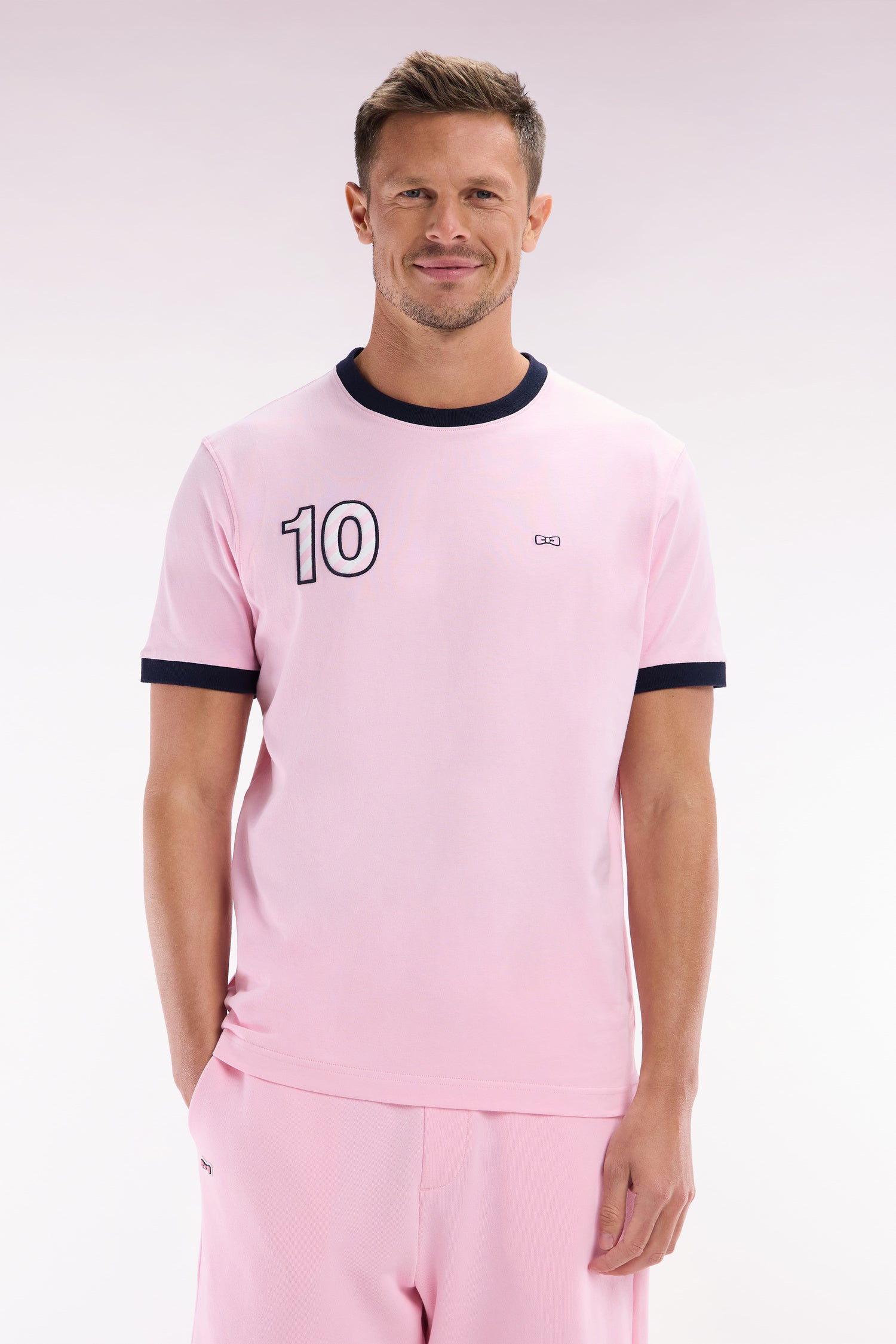 Eden Park T Shirt Rose Pale Homme EDEN PARK H Ble Polo Mc R Plat Homme