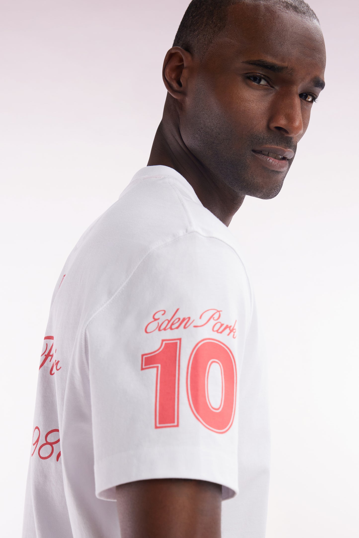White cotton T-shirt Cotton Corail Damotted cutting