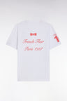 White cotton T-shirt Cotton Corail Damotted cutting
