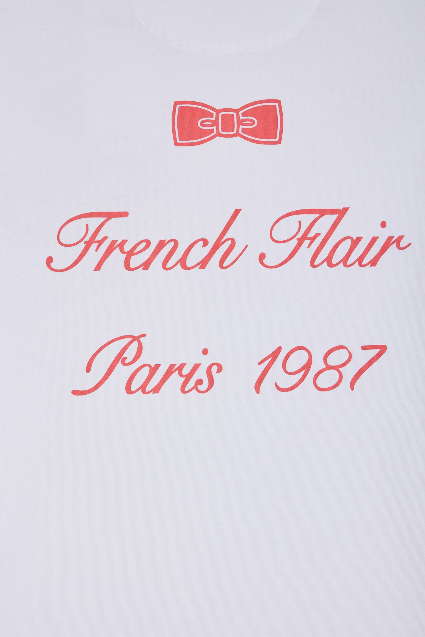 White cotton T-shirt Cotton Corail Damotted cutting