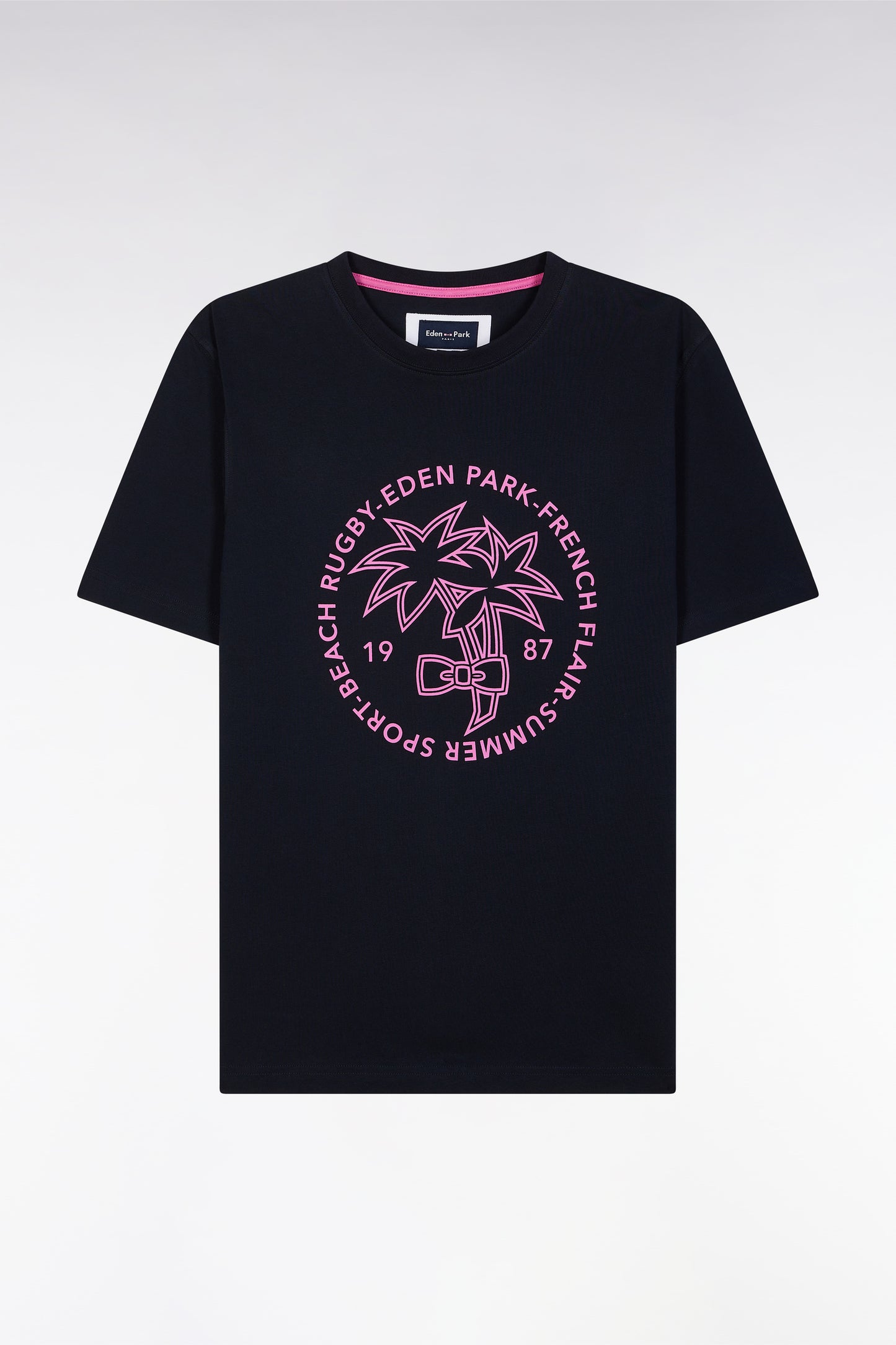 T-shirt in marine serigraphy palmiers casual cut