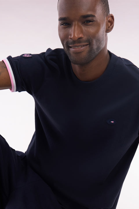 T-shirt XV de France en coton marine flocage Coq coupe droite - Image 3