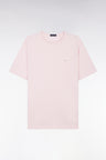 Pale pink cotton jersey t-shirt straight cut