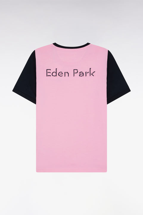 T-shirt à manches courtes en coton rose coupe décontractée - Image 2