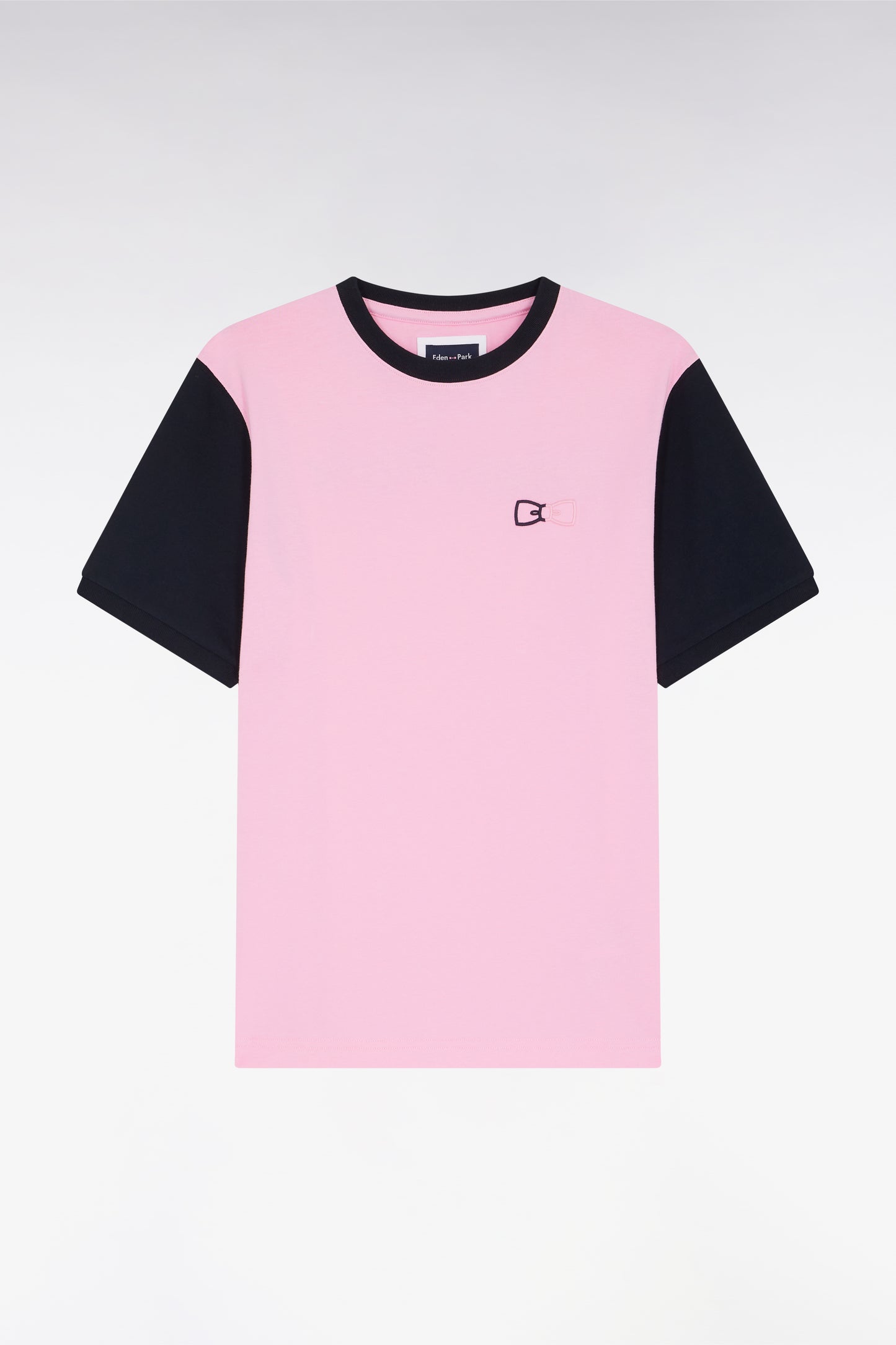 T-shirt à manches courtes en coton rose coupe décontractée