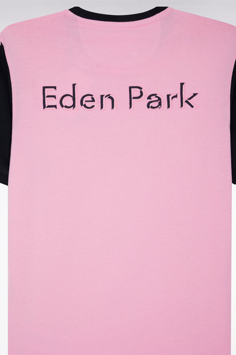 T-shirt à manches courtes en coton rose coupe décontractée - Image 3