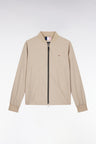 Blouson zippé en polyamide Soft Touch à col Teddy beige