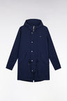 Lightweight navy parka with integrated hood