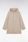 Beige hooded parka