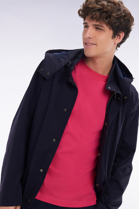 Navy blue hooded parka - Image 2