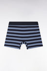 Boxer shorts in stretch cotton jersey with navy and grey stripes
