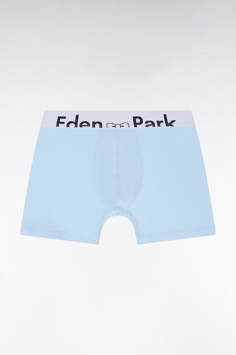 Boxer en jersey de coton stretch ciel élastique taille blanc - Image 1