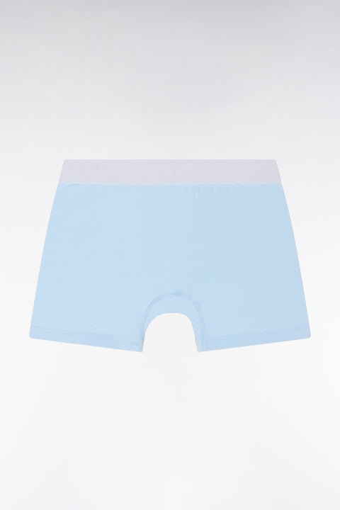 Boxer en jersey de coton stretch ciel élastique taille blanc - Image 2
