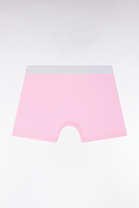 Boxer en jersey de coton stretch rose élastique taille blanc - Image 2