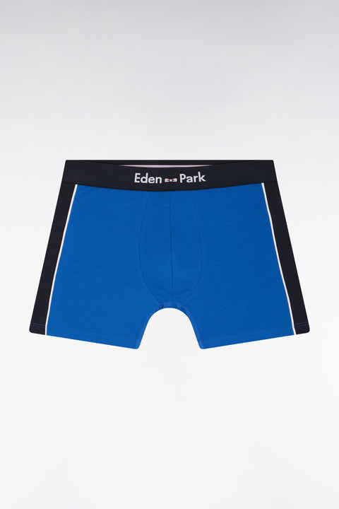 Boxer en jersey de coton stretch bleu détails marine - Image 1