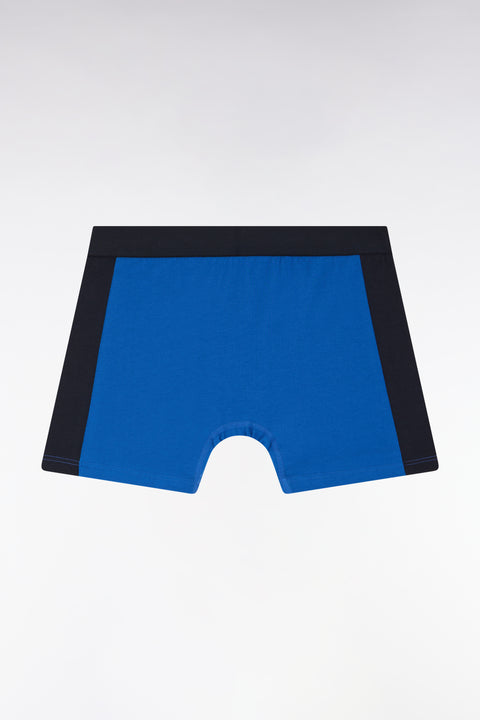 Boxer en jersey de coton stretch bleu détails marine - Image 2