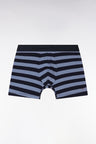 Lot de deux boxers unis et cerclés en jersey de coton stretch marine et gris