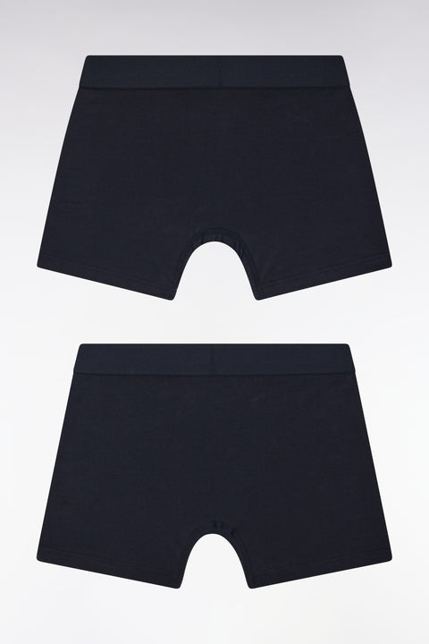 Lot de deux boxers en jersey de coton stretch marine - Image 2