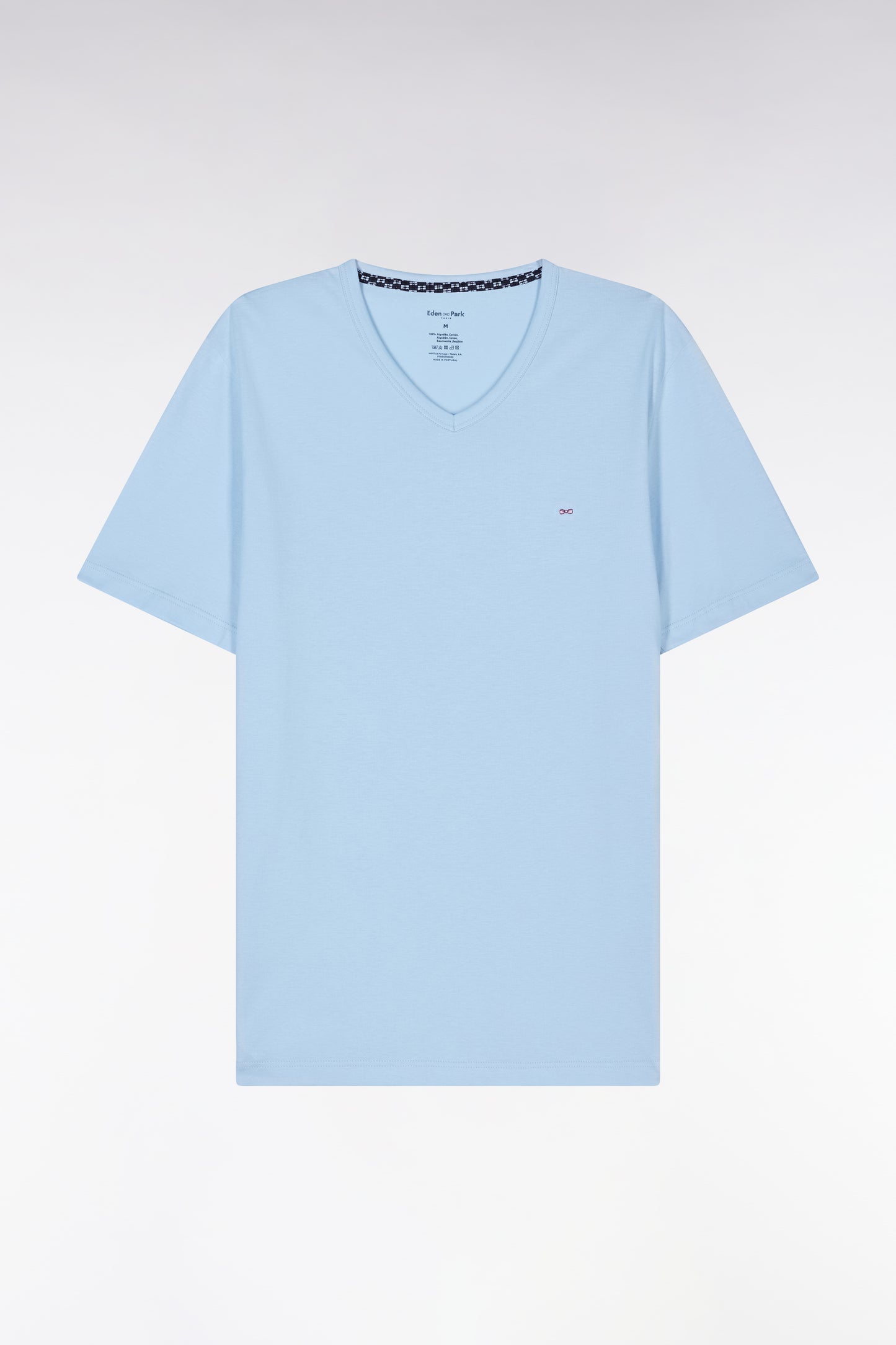 Short pyjamas in blue cotton jersey with micropatterned shorts LACKING BOTTOMS