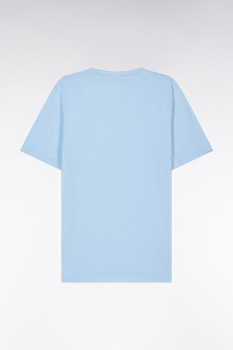 Pyjama court en jersey de coton bleu short à micromotifs - Image 2