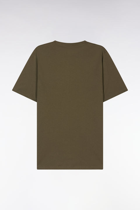 Pyjama court en jersey de coton kaki short à micromotifs - Image 3