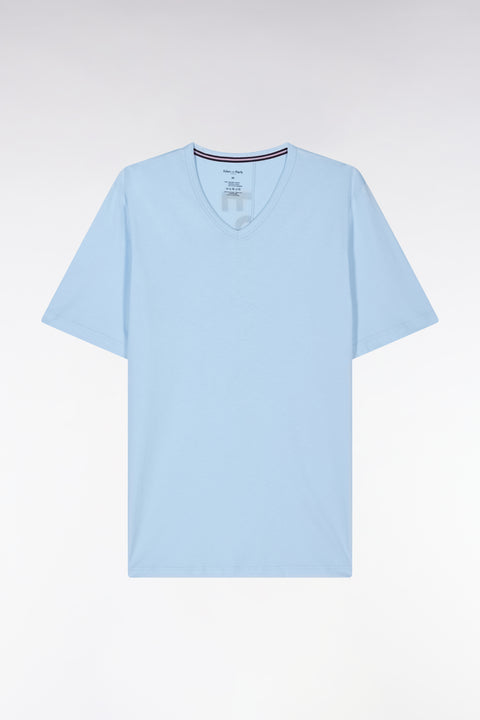 Pyjama court en jersey de coton T-shirt ciel short marine - Image 1