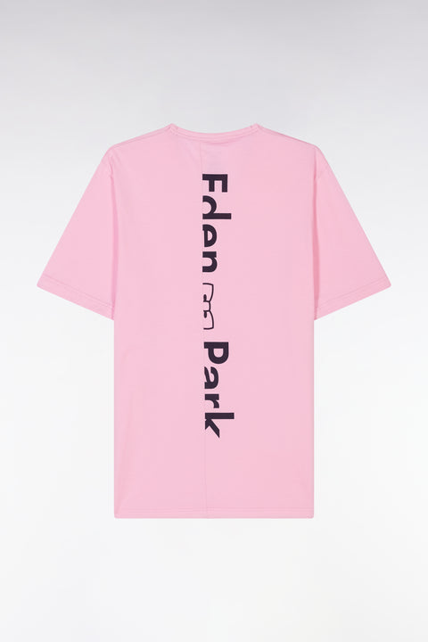 Pyjama court en jersey de coton T-shirt rose short marine - Image 2