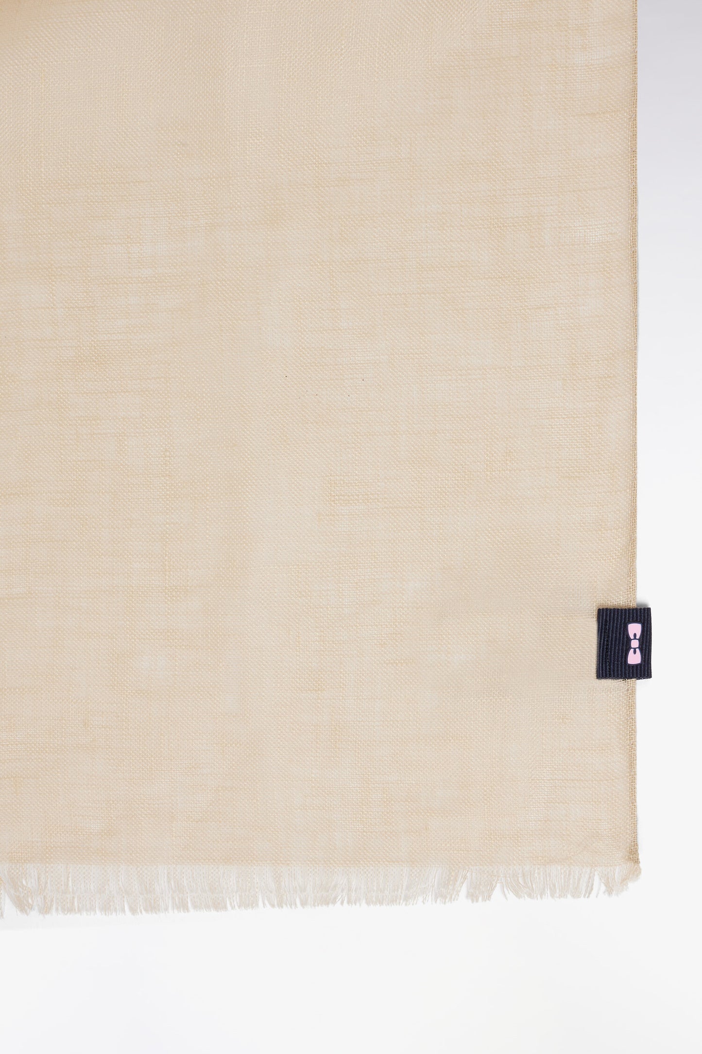 Écharpe en lin beige clair