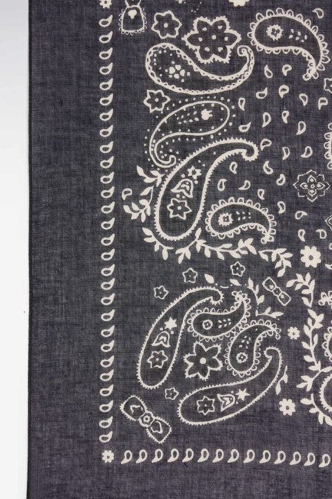 Foulard en coton marine - Image 2