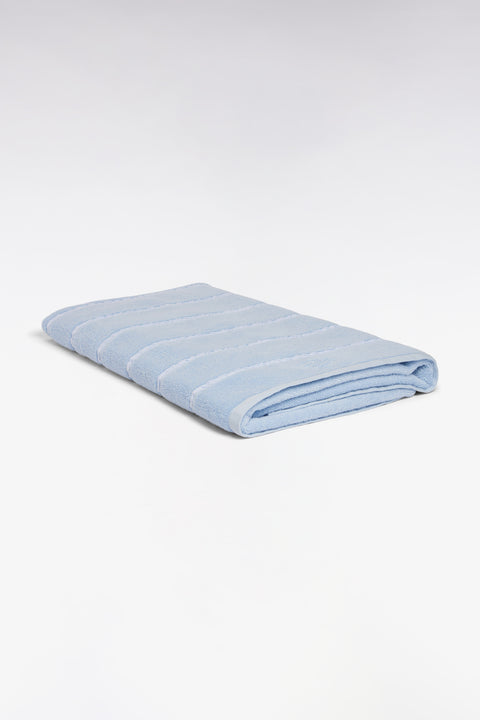 Serviette de plage en coton bleu ciel - Image 2