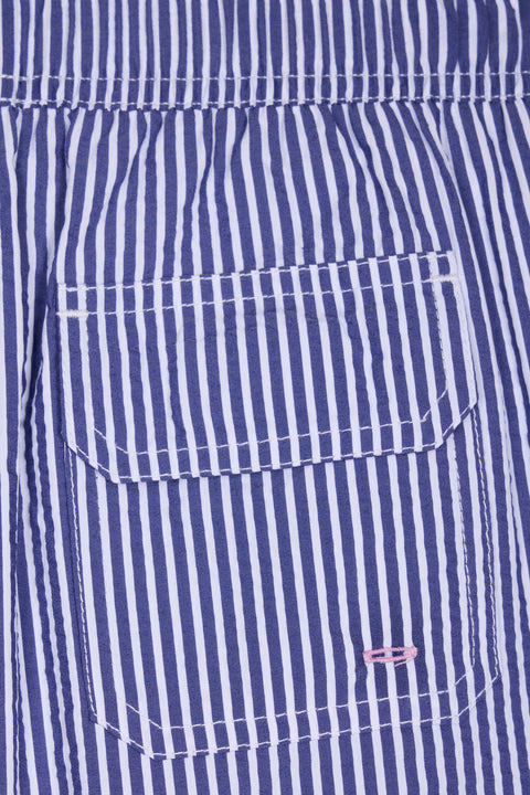 Maillot de bain en coton mélangé rayé marine - Image 2