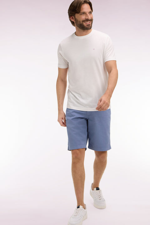 Bermuda chino en gabardine stretch bleu - Image 1