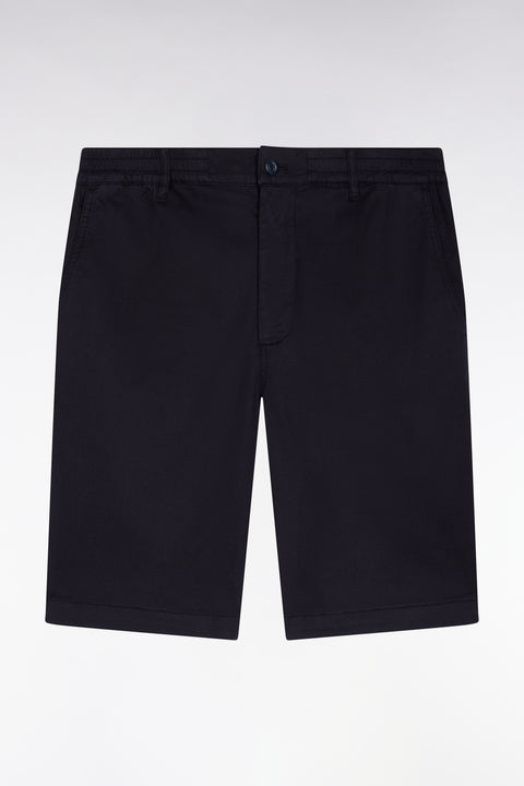 Bermuda en coton et lyocell mélangés marine - Image 2